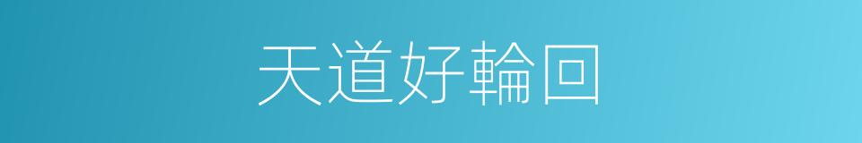 天道好輪回的同義詞