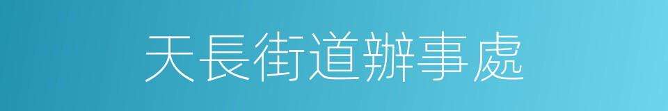 天長街道辦事處的意思