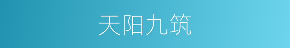 天阳九筑的同义词