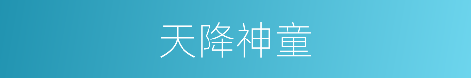 天降神童的同义词