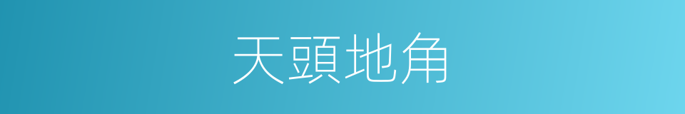 天頭地角的意思