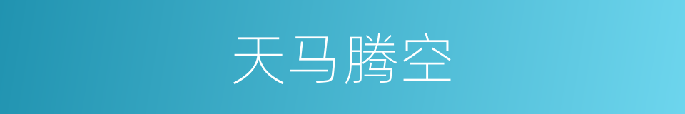 天马腾空的同义词