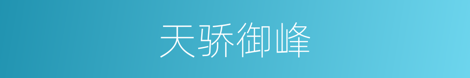天骄御峰的同义词