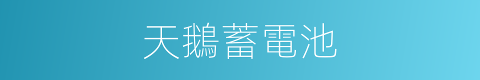 天鵝蓄電池的同義詞