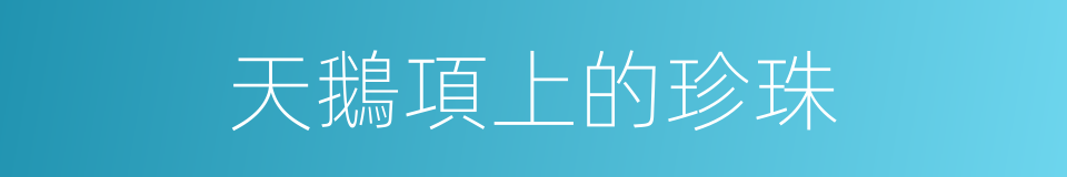 天鵝項上的珍珠的同義詞