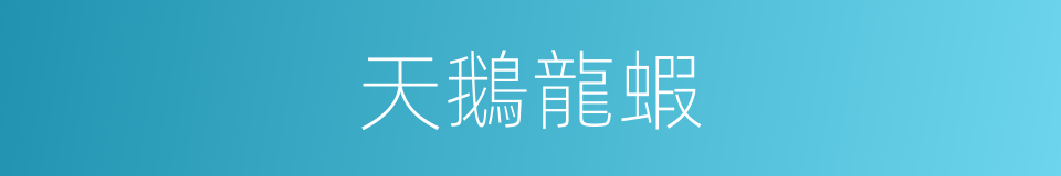 天鵝龍蝦的同義詞