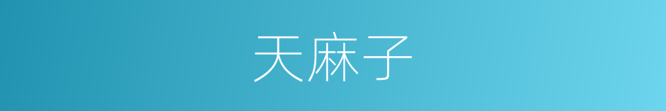 天麻子的同义词