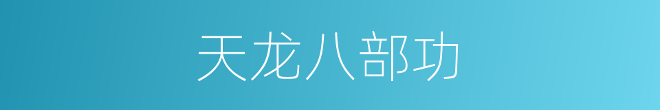天龙八部功的同义词