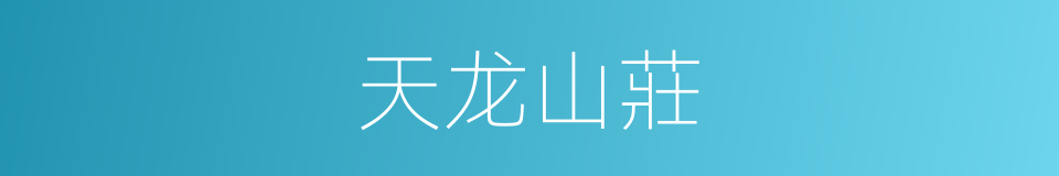 天龙山莊的同義詞