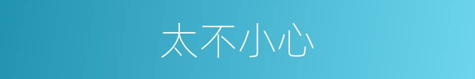 太不小心的同义词