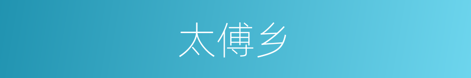 太傅乡的同义词