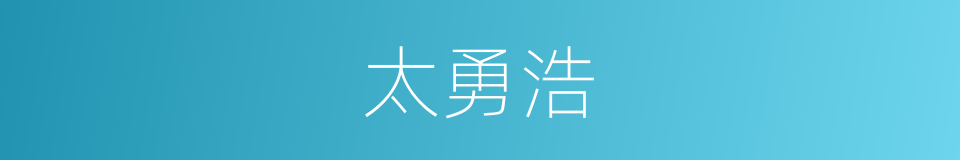 太勇浩的同义词