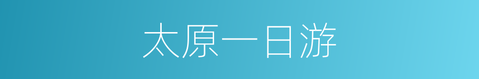 太原一日游的同义词