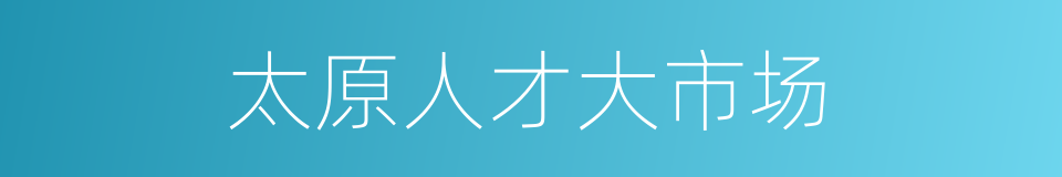 太原人才大市场的同义词