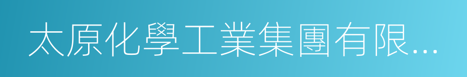 太原化學工業集團有限公司的同義詞