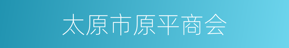 太原市原平商会的同义词