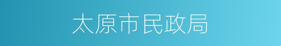 太原市民政局的同义词