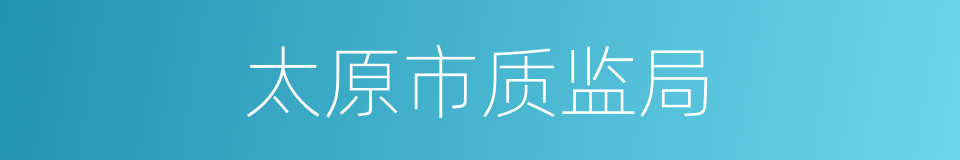 太原市质监局的同义词