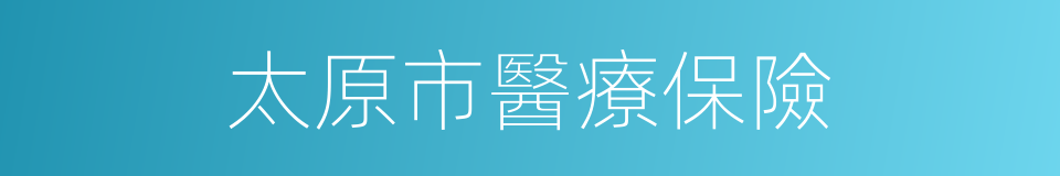 太原市醫療保險的同義詞