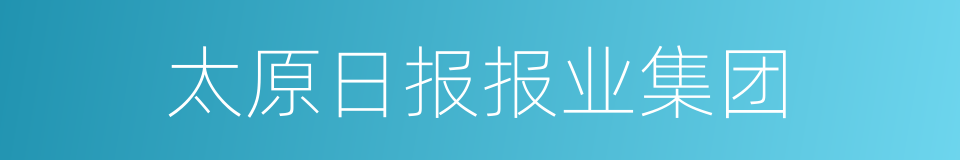 太原日报报业集团的同义词