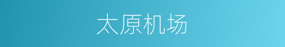 太原机场的同义词