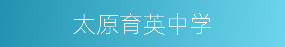 太原育英中学的同义词