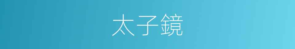 太子鏡的同義詞