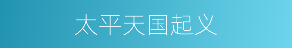 太平天国起义的同义词