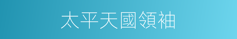 太平天國領袖的同義詞