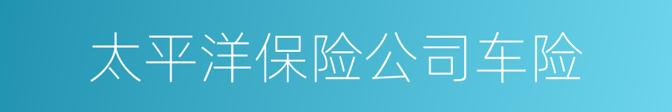 太平洋保险公司车险的同义词