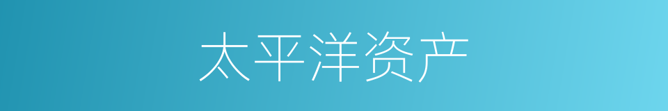 太平洋资产的同义词