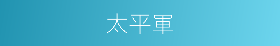 太平軍的意思