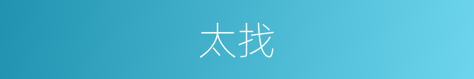 太找的同义词