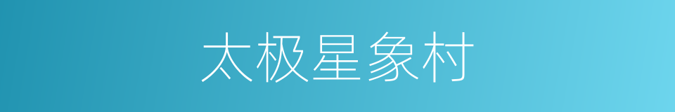 太极星象村的同义词