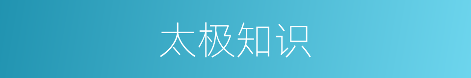 太极知识的同义词