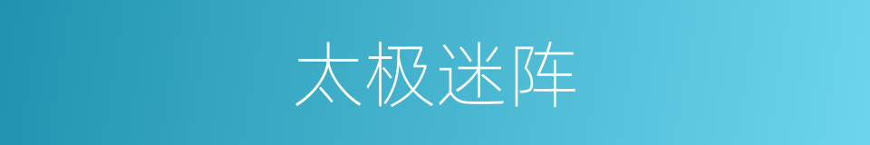 太极迷阵的同义词