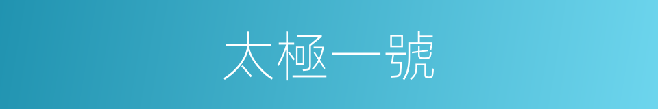 太極一號的同義詞