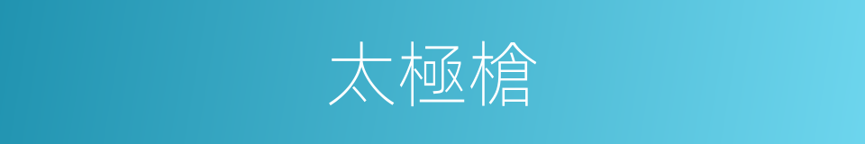 太極槍的同義詞