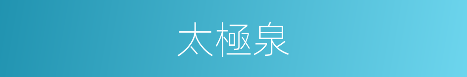 太極泉的同義詞