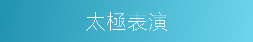 太極表演的同義詞