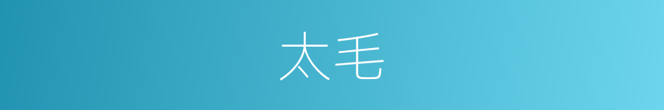 太毛的同义词