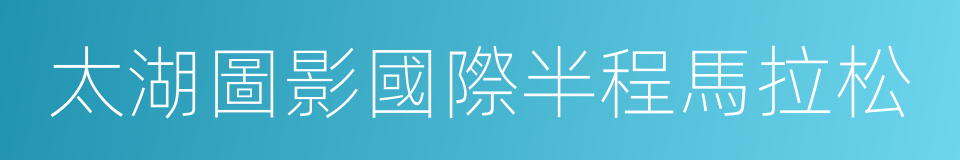 太湖圖影國際半程馬拉松的同義詞