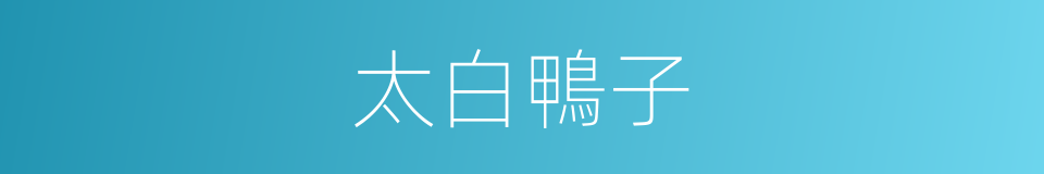 太白鴨子的同義詞