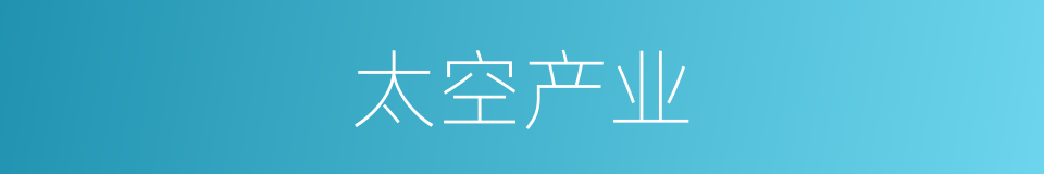 太空产业的同义词