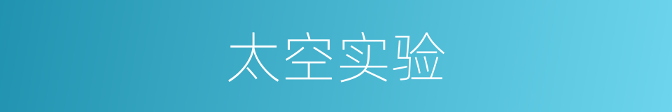 太空实验的同义词