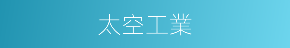 太空工業的同義詞