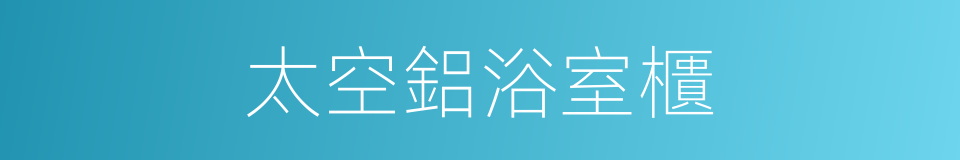 太空鋁浴室櫃的同義詞