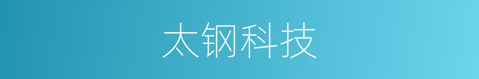 太钢科技的同义词