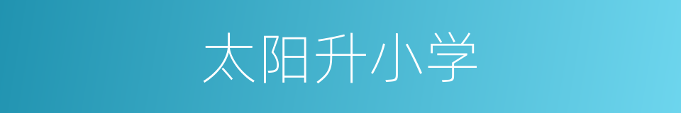 太阳升小学的同义词