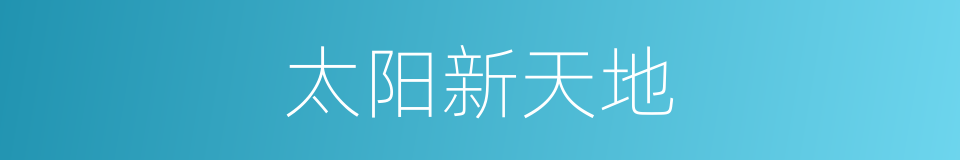 太阳新天地的同义词